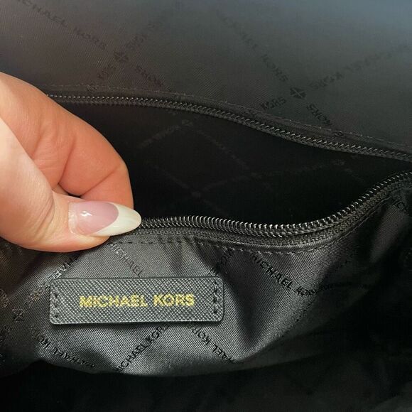 s-l400.jpg Michael Kors Black Charlotte Large Shoulder Tote Purse Handbag